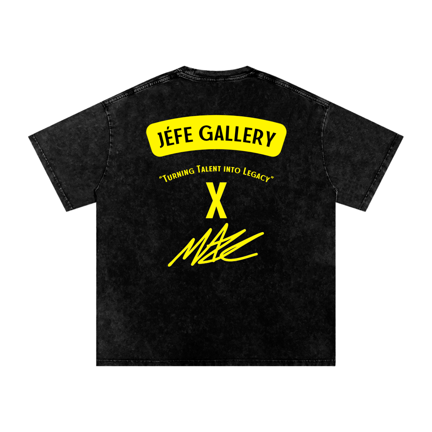 JÉFE GALLERY Snow Washed Oversized Cotton T-Shirt