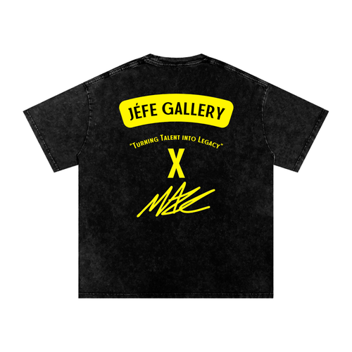 JÉFE GALLERY Snow Washed Oversized Cotton T-Shirt