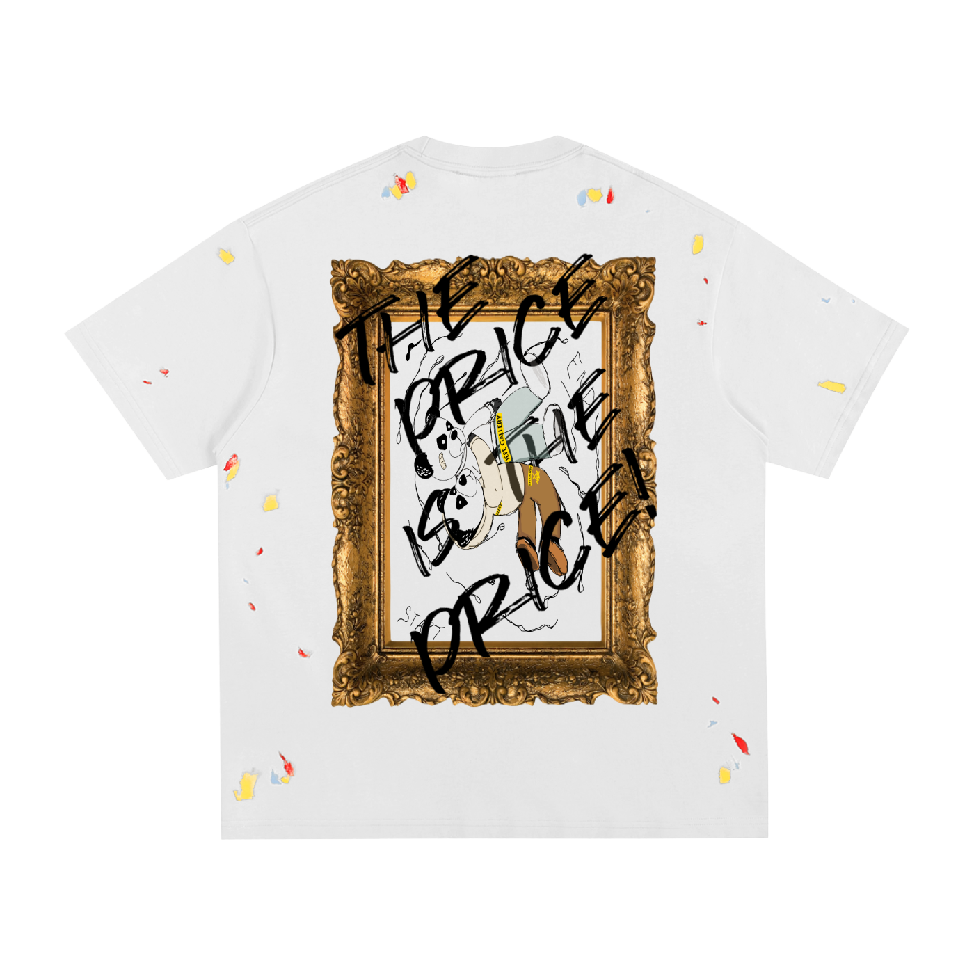 JÉFE GALLERY X MAZE Collab Paint Splatter Frame 1 Art T-Shirt